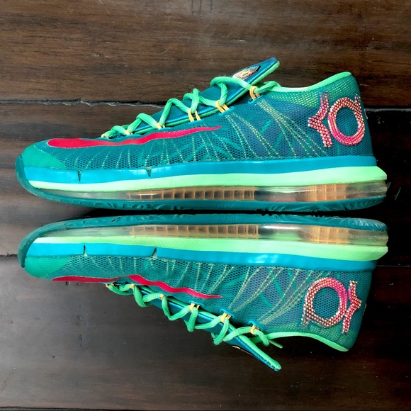 Nike Men's KD VI Elite 'Hero Pack' Turbo Green/Vivid Pink/Nightshade 642838-300 - Picture 15 of 15